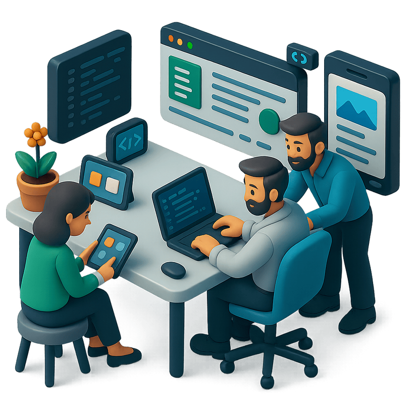 Web development illustration