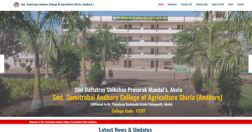 Project SSACA College website